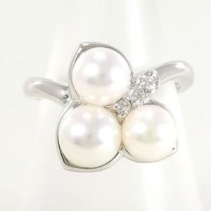 LuxUness PT900 Platinum Pearl Ring 9.5 Metal Ring